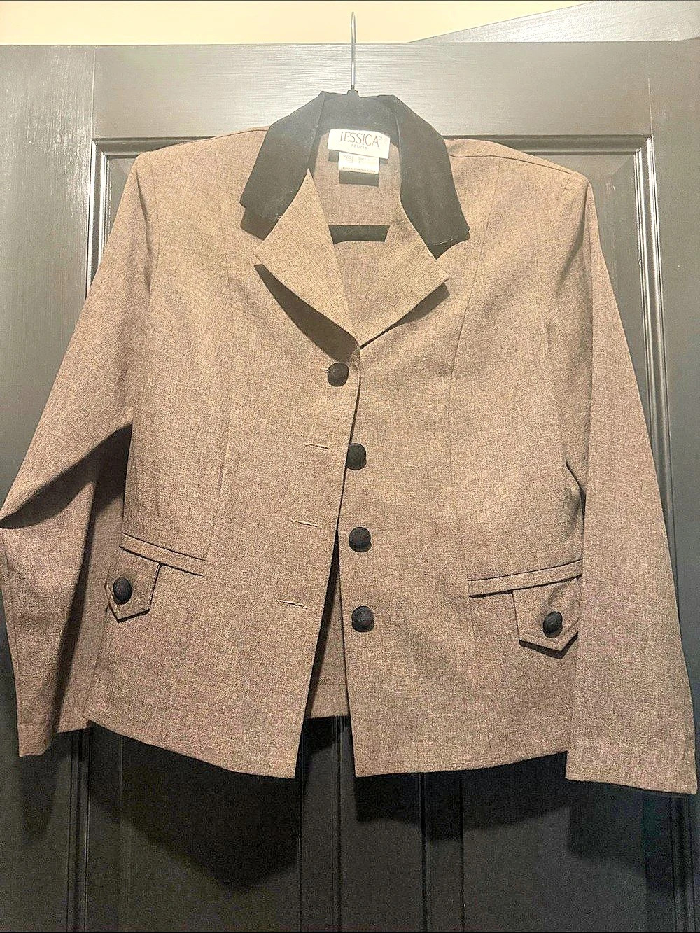 Vintage Jessica Petites Brown Blazer Size 6